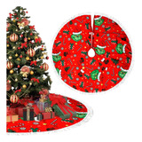 Faldón Rojo Para Árbol De Navidad, Decoración De Grinch Para