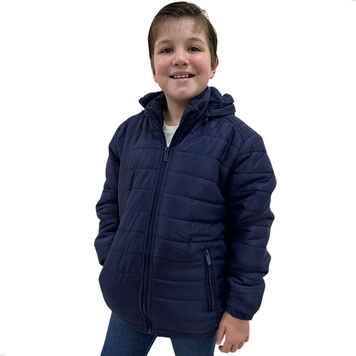 Jaqueta Puffer Infantil Quente Forrada Inverno Casaco Menino