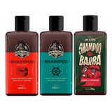 Kit 3x Shampoo Barba Negra Calico Jack Guaraná Don Alcides