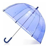 Paraguas Estilo Burbuja De Color Azul Plastico Impermeable
