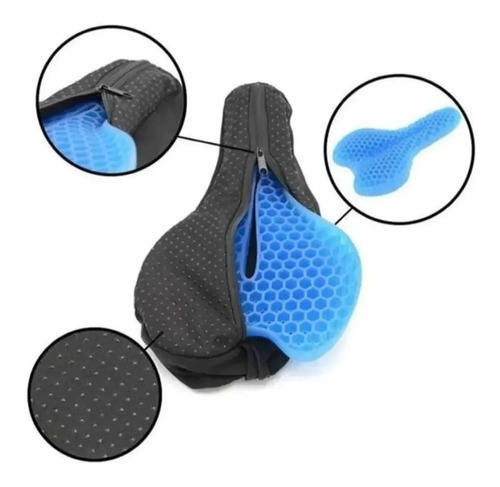 Cojín De Gel Bicicletas Sillín Forro Funda Protector Asiento