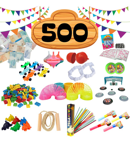  Kit 500 Prenda Festa Junina Brinquedo Brinde Criança Doação