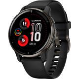 Smartwatch Garmin Venu Venu Venu 2 Plus 1.3  Caixa 43mm De  Polímero Reforçado Com Fibra  Preta, Pulseira De  Silicone