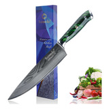 Cuchillo Chef 8 Sunnecko Acero Damasco Vg10 73 Capas 33cm