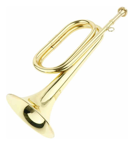 Cuerno De Trompeta Mini Bugle De Latón Dorado