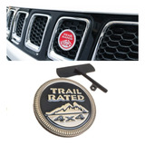 Emblema Parrilla Jeep Trail Rated Rubicon Wrangler Cherokee