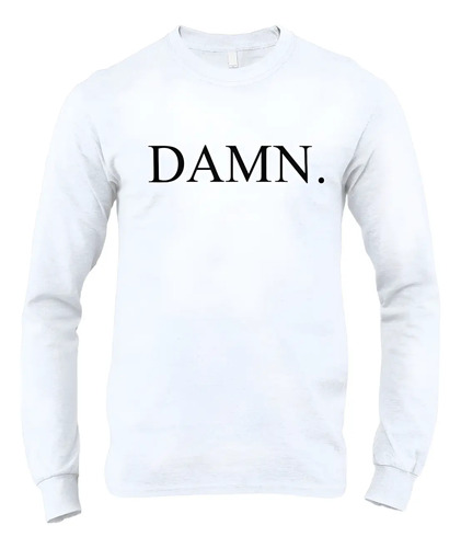 Kendrick Lamar Playera Manga Larga Damn Humble Black Logo