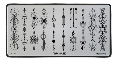 Placa Stamping Pink Mask #25 Arrows