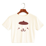 Crop Top Niña - Pompompurin Cara - Sanrio Kawaii Japon