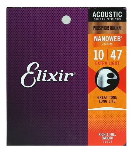 Cuerdas Guitarra Acustica 10-47 Elixir 16002