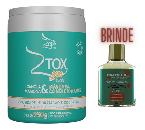 Ztox Zap Zero Mascara Selante Alisa Todo Cabelo Reduz Volume