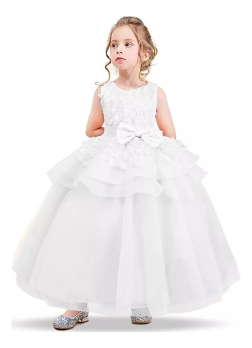 Elegante Vestido Bordado De Princesa Para Fiesta O Niña