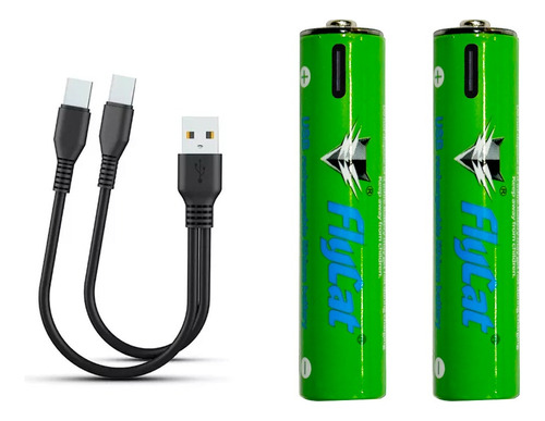 Pilas Aaa Recargables Con Cable Usb 1200mah Mayor Duración