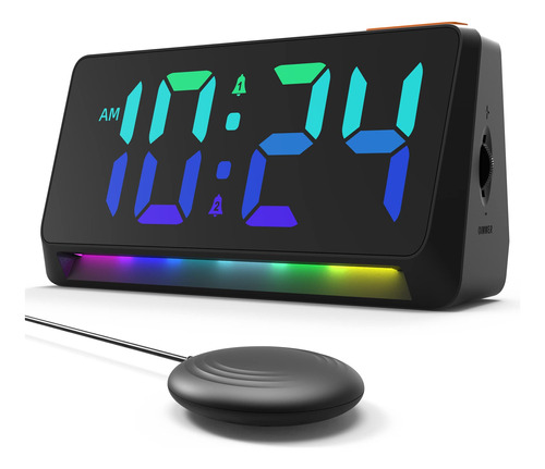 Reloj Despertador Doble Super Fuerte Con Agitador De Cama Ul