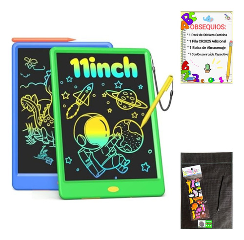 Tableta Lcd Escritura Dibujo 11 Pulgadas Niños 3 Años +