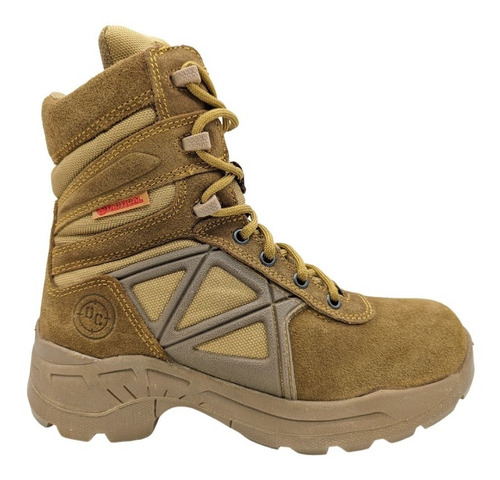 Bota Oc Tactica Caballero Alta Militar 7674 Gamuza Coyote