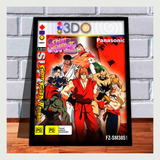 Quadro Decorativo Gamer Capa Super Street Fighter 2 3do A4