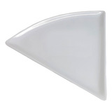 Set X6 Plato Triangular Pizza Melamina Plástico Blanco 22 Cm