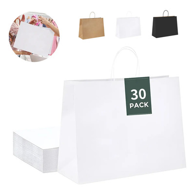 Bolsa De Papel Ecológicas Portátil Decorativas Regalo 30 Piezas Blanco Foofoo® | MercadoLibre
