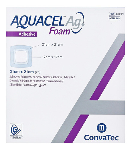 Aquacel Foam Ag 21x21cm