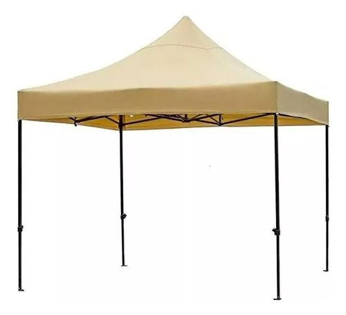  Toldo Plegable Beige 2x2 Reforzado Filtro Uv Impermeable