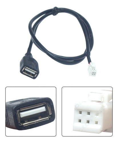 2 Unids 4 Pines+6 Pines Conector Cable Usb Para Radio De Coc