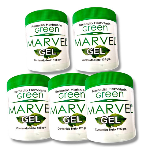 Green Marvel Gel  5 Piezas