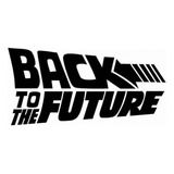 1 Pz Vinil Adhesivo   Back To The Future  19x6cm Negro 