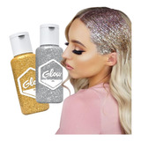 Maquillaje Artistico Glow Gel Con Glitter Pelo Y Cuerpo X2