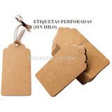 300 Etiquetas Tarjeta Joyas Reloj Regalo Boda Papel Kraft