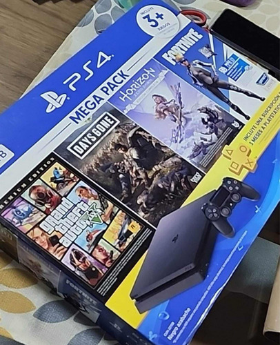 Consola Playstation 4 Slim De 1 Tb Con 2 Controles Y Juegos