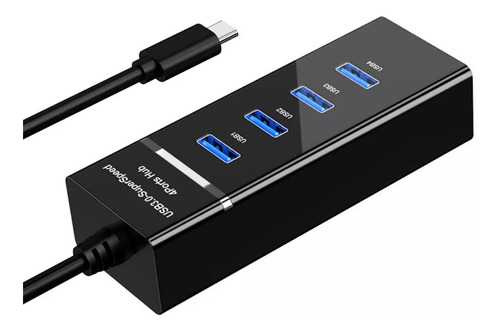 Hub Usb Tipo C 4 Puertos Adaptador Convertidor Usb 3.0