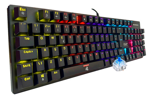 Teclado Gamer Mecânico Blue Switch Led Rgb Usb Pc Videogame