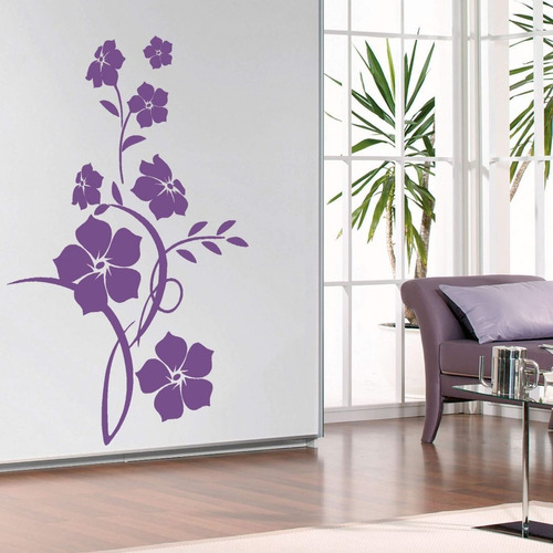  Vinilo Decorativo Autoadhesivo - Rama Y Flores 70x107 Cm