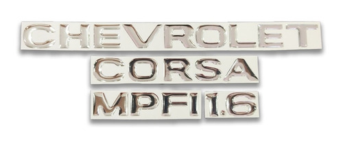 Full Kit De Emblemas Para Chevrolet Corsa 1.6 Mpfi.  Foto 2