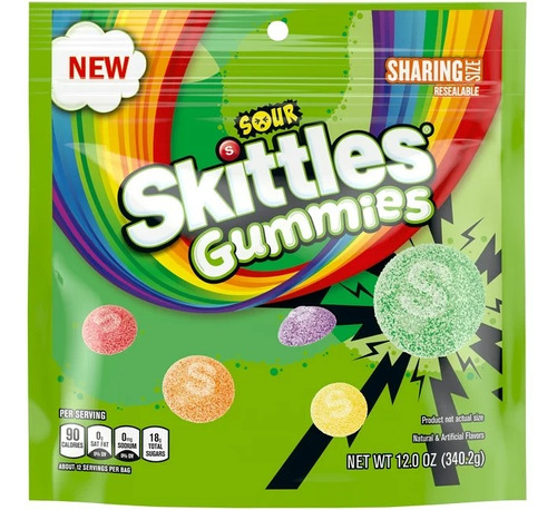 Gomitas Skittles Sour 340g Americanos