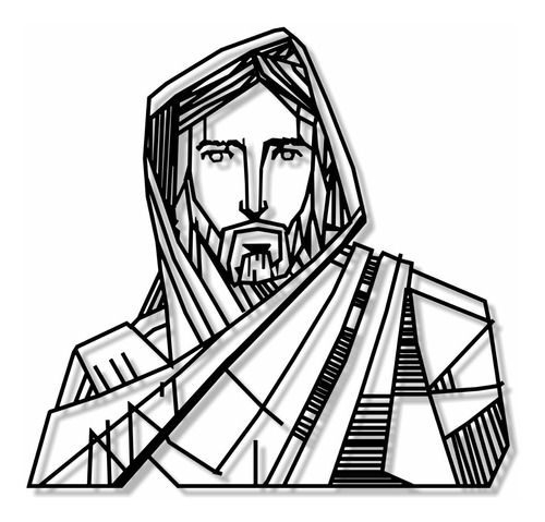 Cuadro Geométrico 3d Jesus Religiosos Cg 39