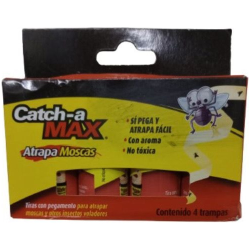 2 Tiras Atrapa Moscas Catch-a Max 4 Trampas Por Caja