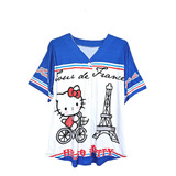 Blusas Mujer Camisa Maxi Blusa Blusón Hello Kitty Unitalla