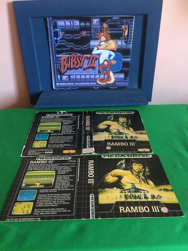 Mega Drive Rambo Iii Encarte Caixa Recortada
