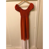 Vestido Diseños Exclusivos Naranja+crudo Sz S/51esmeraldas