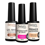 Kit Beltrat Primer Adesivador Desidratador Gel Base + Nf-e