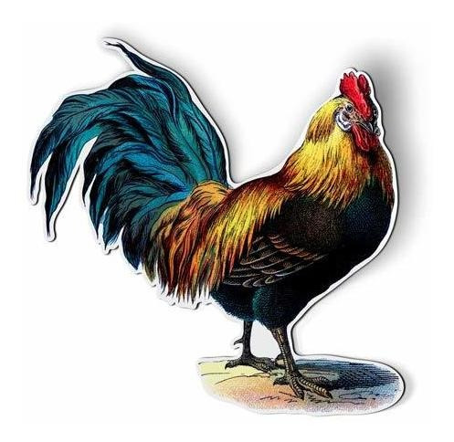 Ak Wall Art Rooster Vintage Illustration - Imán - Flexible I