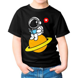 Playera Niño Niña Astronauta Espacio Planeta Libro Nasa