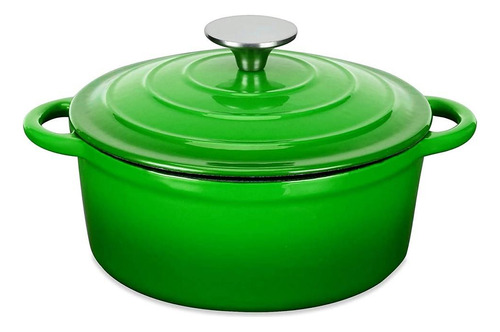 Olla Hierro Redonda Verde 31.5x25x12 Cm. Briva Ec1001bg