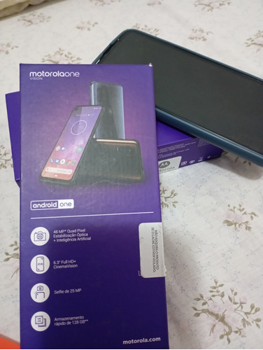 Celular Motorola One Vision Azul 128gb