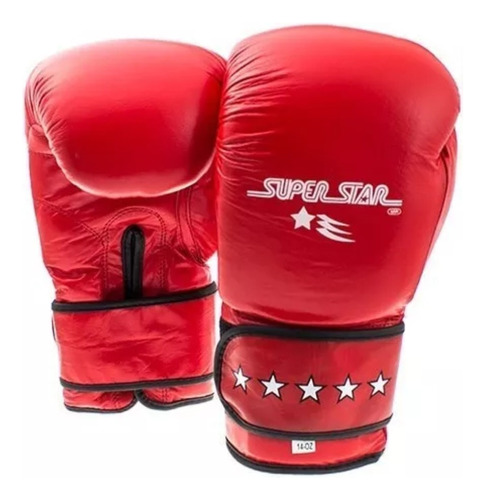 Guantes De Boxeo Box, Nylon Duradero, Rojo, Super Star 