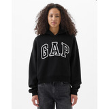 Buzo Gap Original Mujer Logo Hoodie Oversize Corto