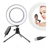 Mini Ring Light Portátil Foto Selfie Iluminação Led - Oferta