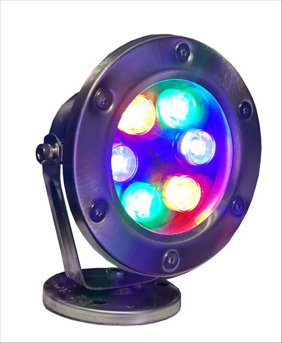 Lampara Led Rgb Fuentes Agua Sumergible Dirigible 6w 127v 